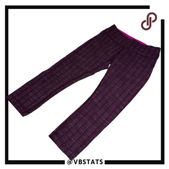 Lululemon Athletica Women's Ziggy Wee Wunder Under Cropped Leggings Plum Small - Picture 1 of 7
